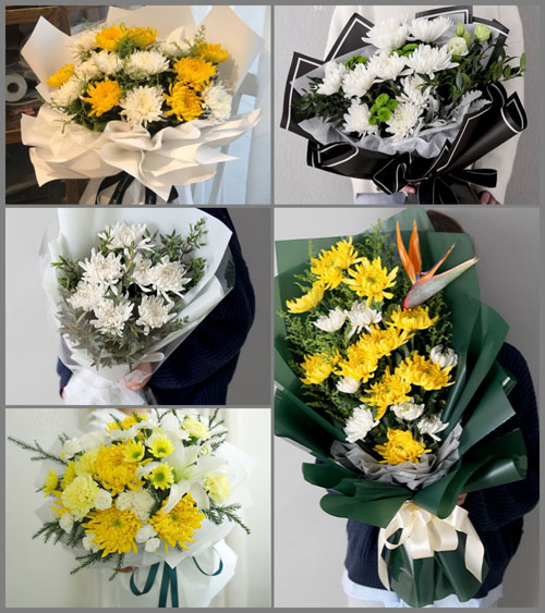 贵州毕节市金沙县岩孔镇山上村白事花束代送